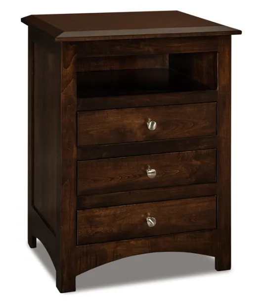 Finland 3 Drawer Night Stand with Opening