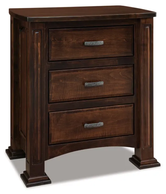 JR Lexington 30" 3 Drawer Night Stand - QUICK SHIP