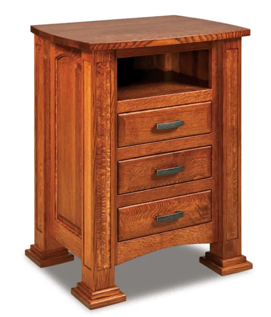 Lexington 3 Drawer Night Stand with Opening