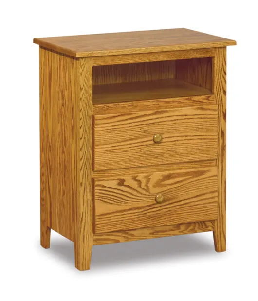 Shaker 2 Drawer Night Stand with Opening