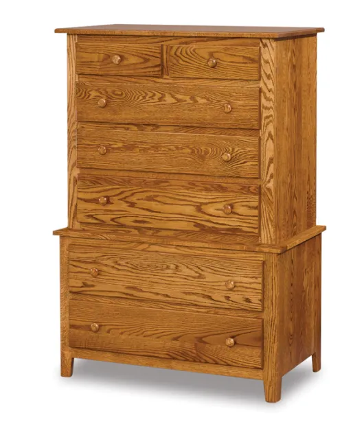 Shaker 7 Drawer Chest on Chest