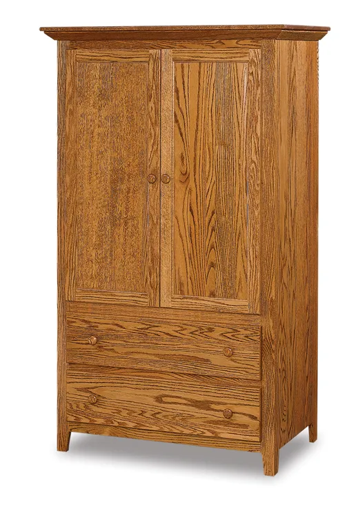 Shaker 2 Drawer 2 Door Armoire