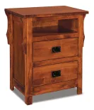 Stick Mission 2 Drawer Night Stand with Opening