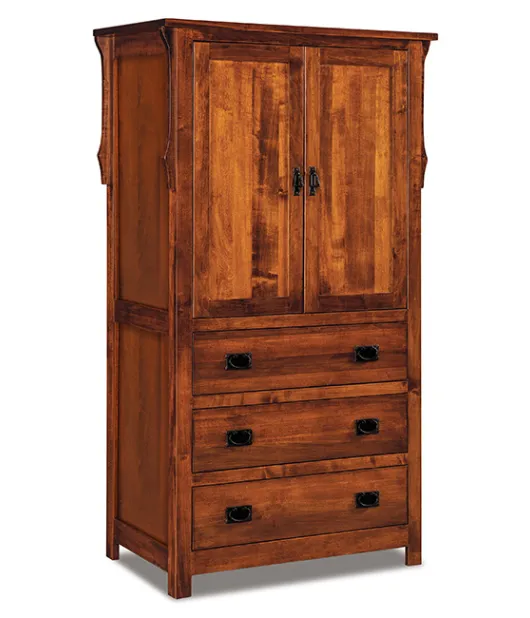 Stick Mission 3 Drawer 2 Door Armoire