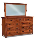 Stick Mission 73" 9 Drawer Dresser