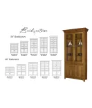 Bridgestone Bookcase with Top & Bottom Doors