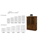 Freemont Mission Bookcase with Top & Bottom Doors