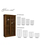 Freemont Mission Bookcase with Full Length Glass Doors