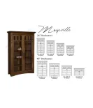 Maysville Bookcase with Full Length Glass Doors