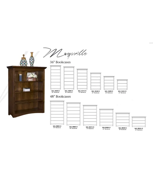 Maysville Open Bookcase