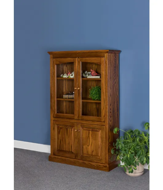 Siloam Bookcase with Top & Bottom Doors