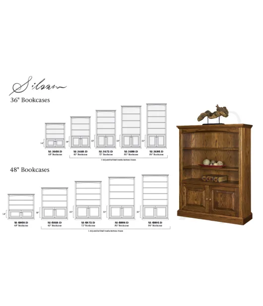 Siloam Bookcase with Bottom Doors