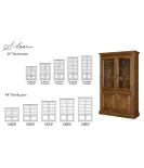 Siloam Bookcase with Top & Bottom Doors