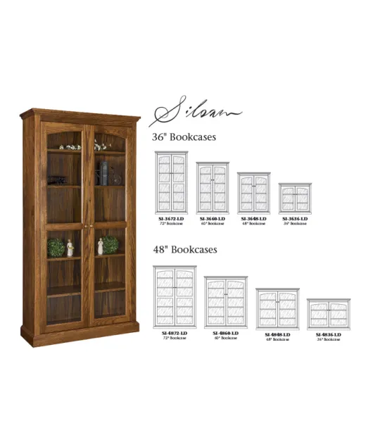 Siloam Bookcase with Full Length Glass Doors