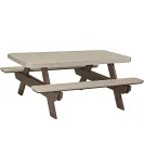 6' Poly Vinyl Rectangular Picnic Table