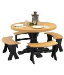 Poly Vinyl 4' Round Table Set 2