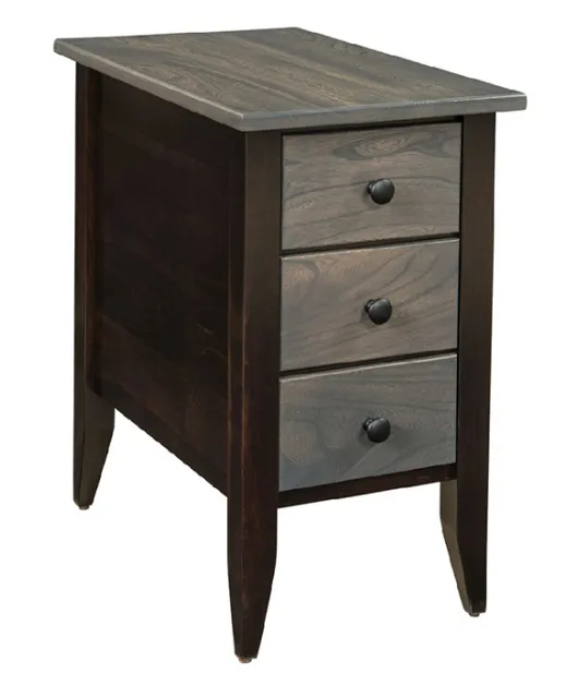 Manhattan 3 Drawer Chair Side Table