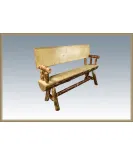 Glacier Country 4' Half Log Bench with Back & Arms