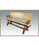 Glacier Country 6' Half Log Bench with Back & Arms