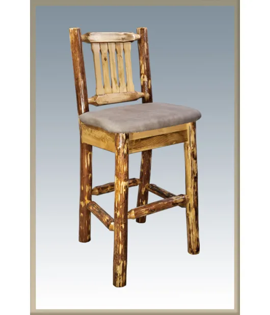 Glacier Country Bar Stool with Back