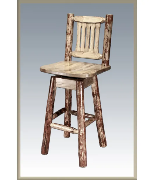 Glacier Country Bar Stool with Swivel