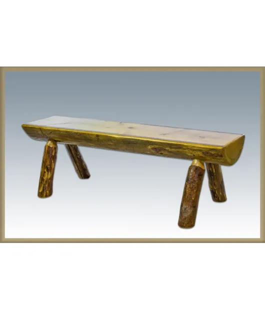 Glacier Country Half Log Bench