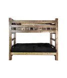 Homestead Twin Bunk Bed over Full Futon Frame with Mattress