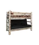 Montana Twin Bunk Bed over Futon Frame with Mattress