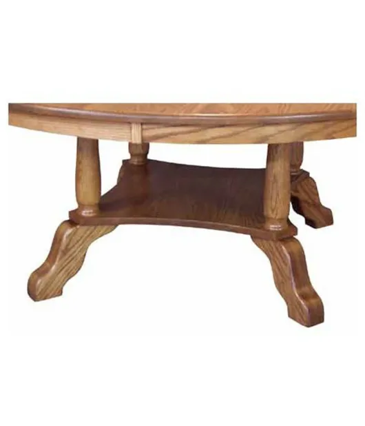 Traditional Round Top Trestle Dining Table