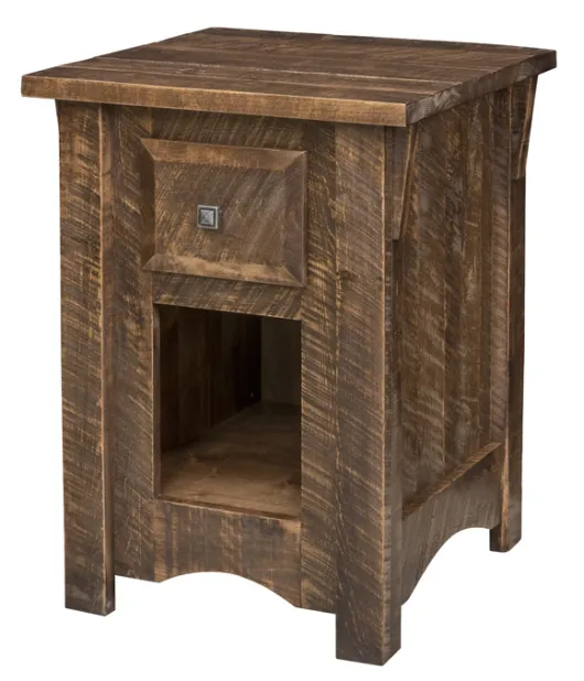 Rough Cut Maplewood 1 Drawer Nightstand