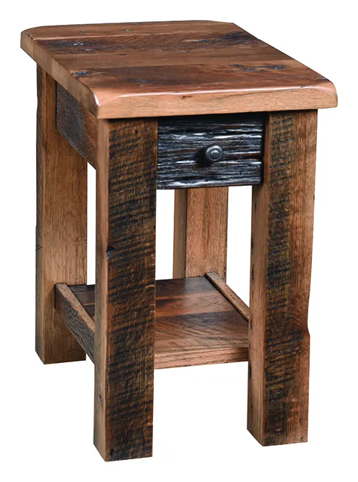 Reclaimed Post Mission Chair Side Table