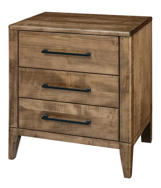 Sandalwood 3 Drawer Nightstand