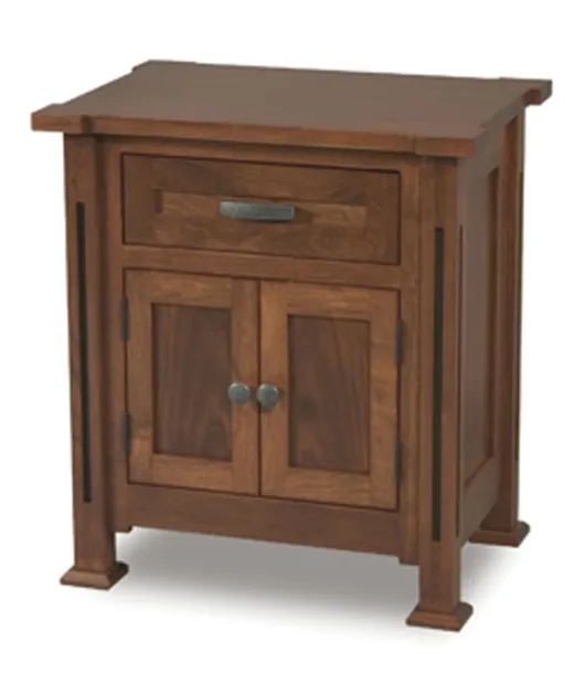 Parker Mission  27 & 30"  2 Door 1 Drawer Nightstand