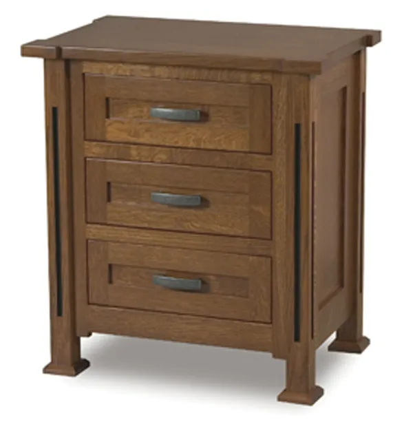 Parker Mission  27 & 30"  3 Drawer Nightstand