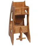 Three-in-One Oak High Chair, Desk & Rocker