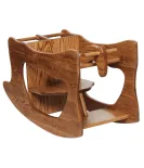 Three-in-One Oak High Chair, Desk & Rocker